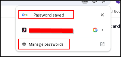 chrome manage password