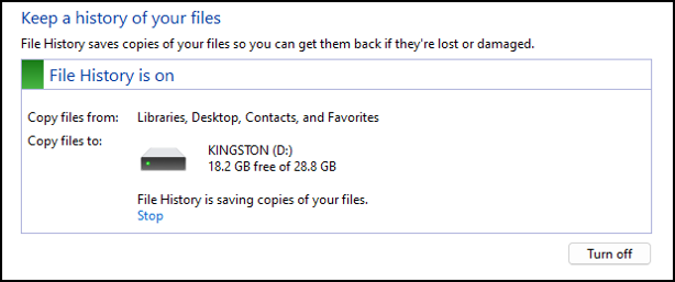 file history is on