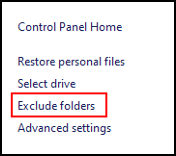 exclude folders