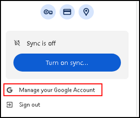stop google collecting data, manage your account