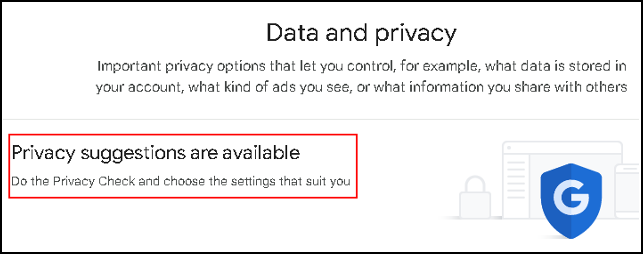 data and privacy screen