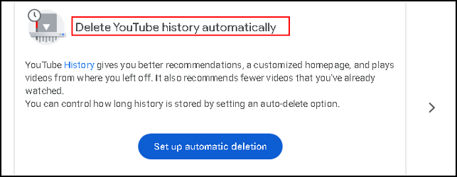 delete youtube history