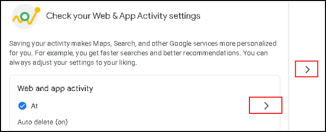 web and app activity
