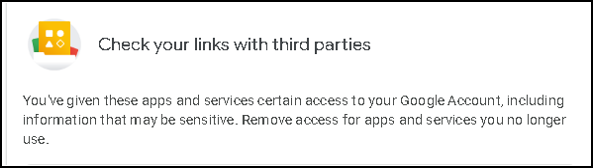 check links with third parties