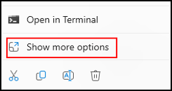 show more options