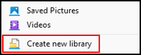 using file history create new library