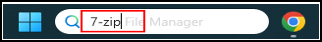 intro to 7-zip file manager search bar