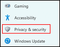 to privacy and security settings