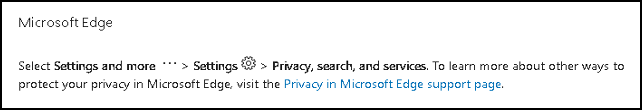 Protect your data from Microsoft-edge settings