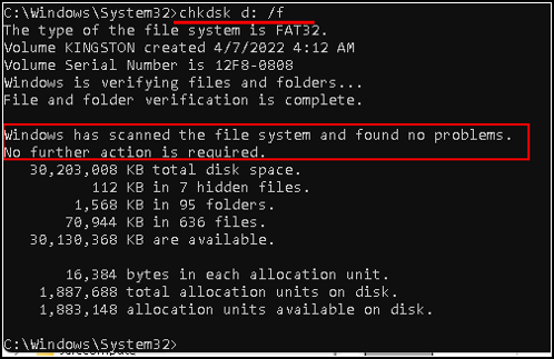 run check disk on usb drive