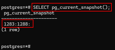 SELECT pg_current_snapshot();